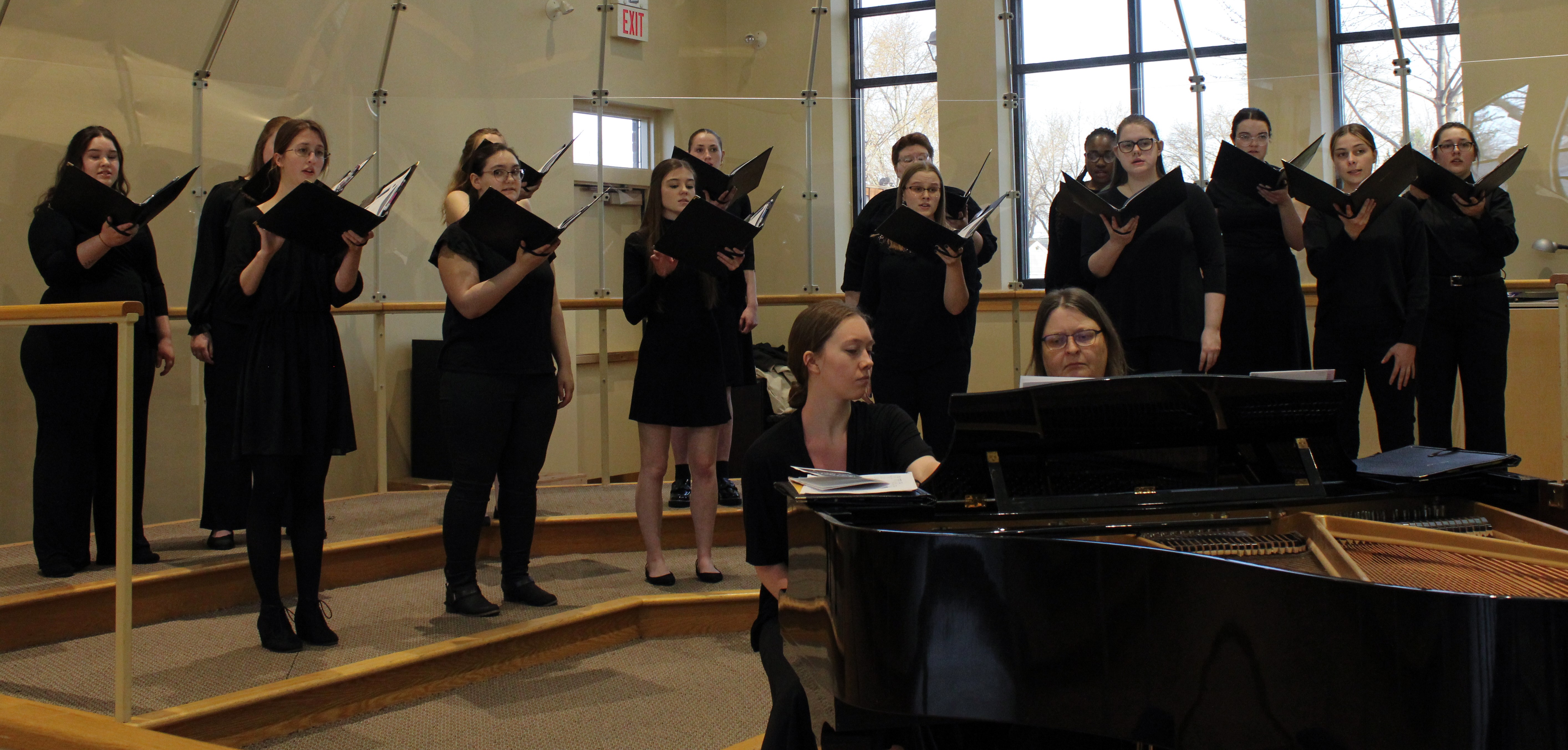 This is a picture of the Alta Voce choir in performance.