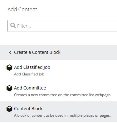 create a content block