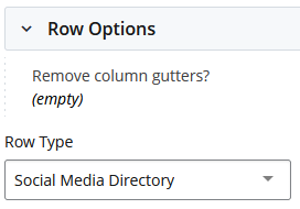 insert social media directory row type