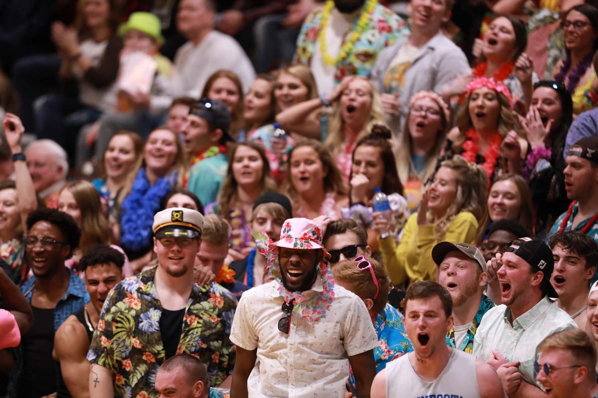 Fans cheering