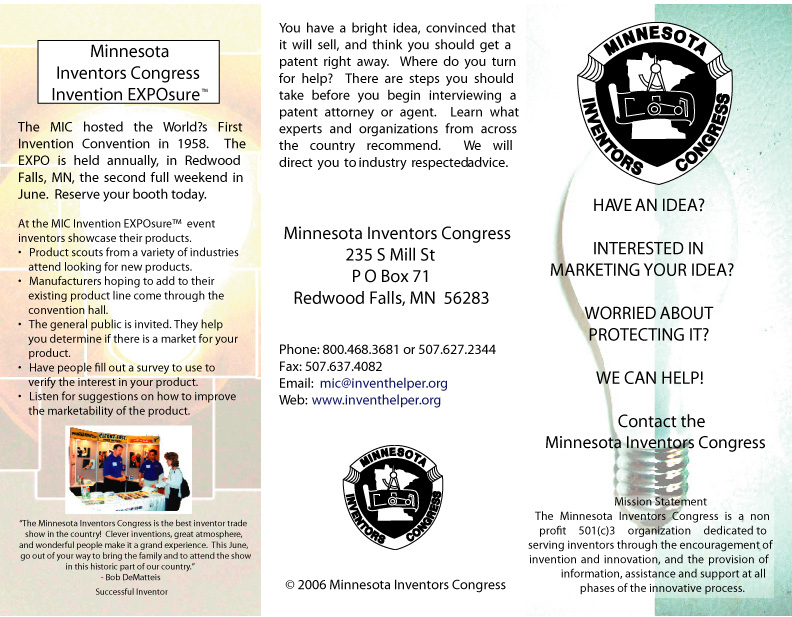 Minnesota Inventors Congress Brochure Outside
