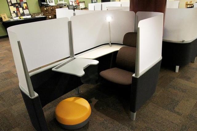 These individualized study areas are new at the McFarland Library