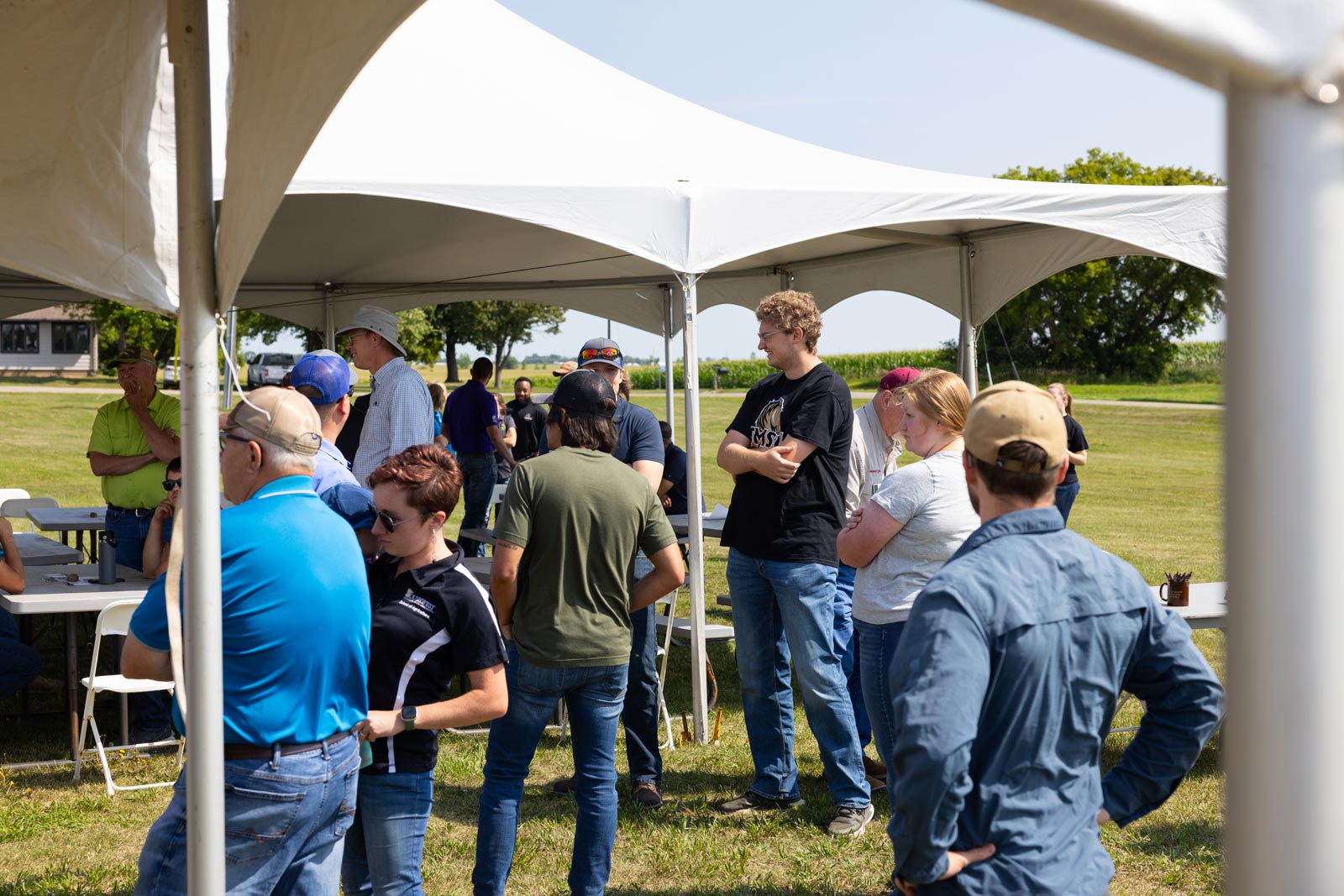 Crowd of people at the Ag Field Day