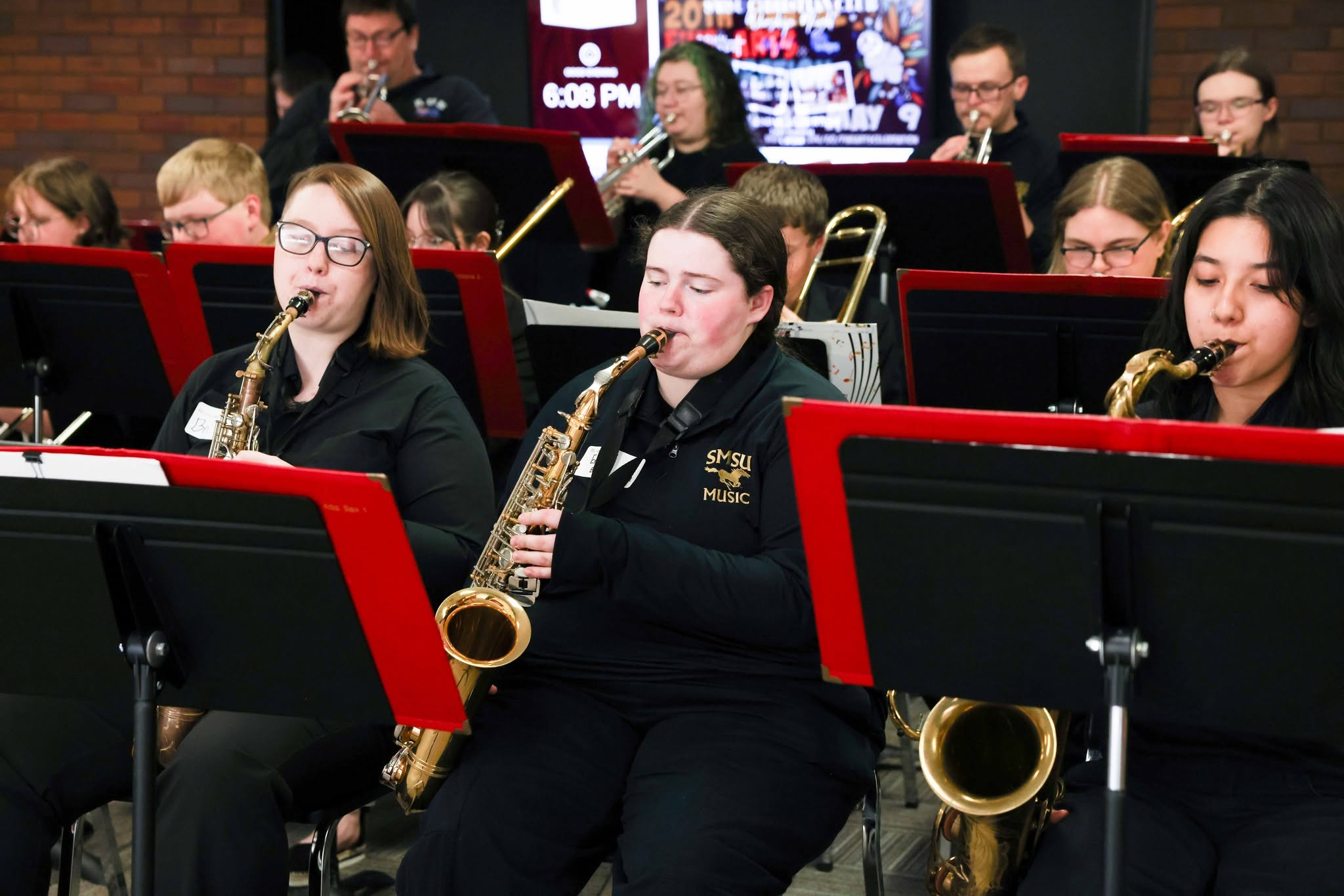 Group of Music students playing instruments