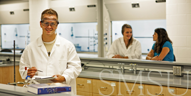 Picture of Student Working in the Science Lab