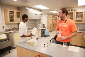 Two Students in a lab