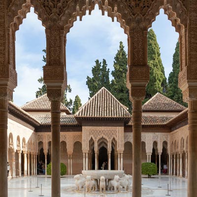 court of the lions in granada alhambra