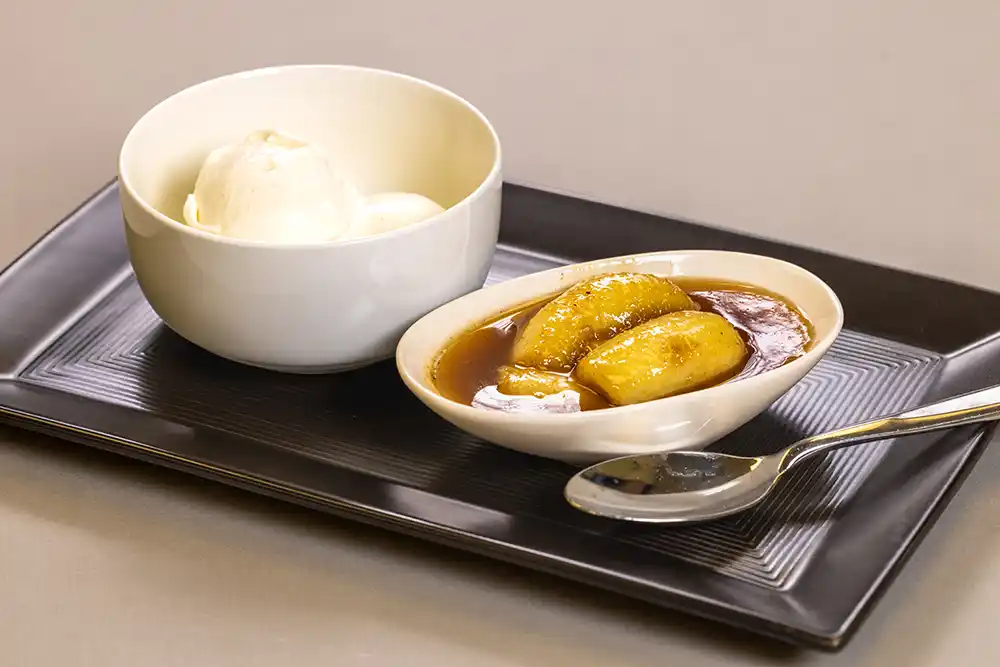 Banana Foster with Homemade Ice Cream
