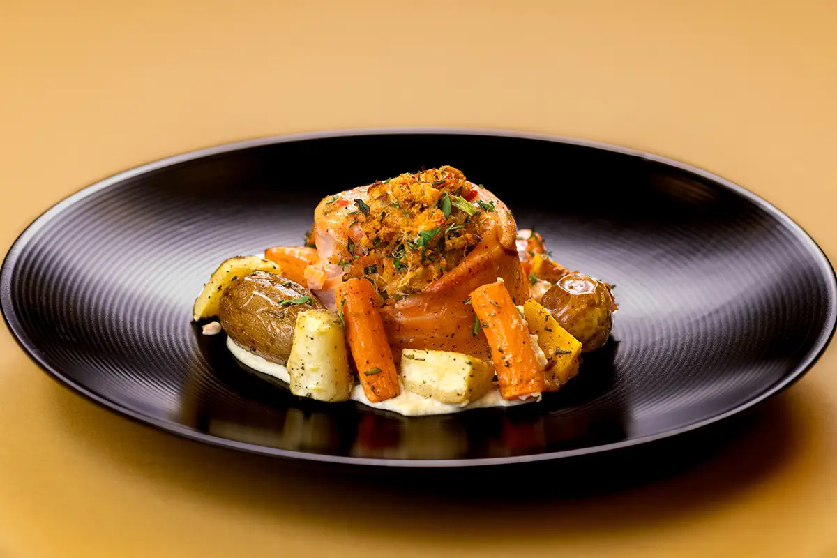 crab stuffed salmon