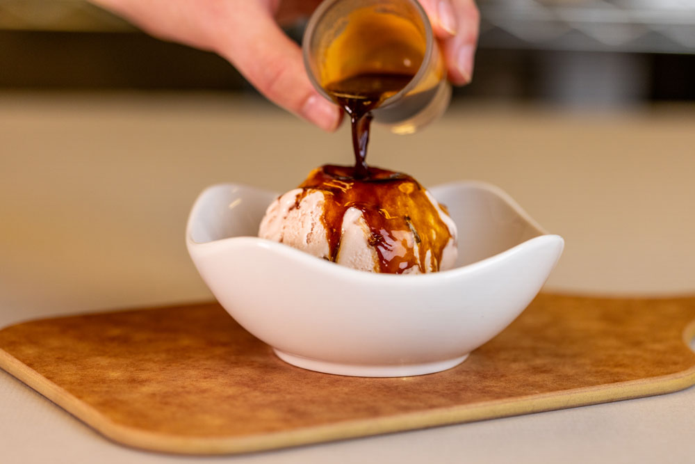 strawberry affogato