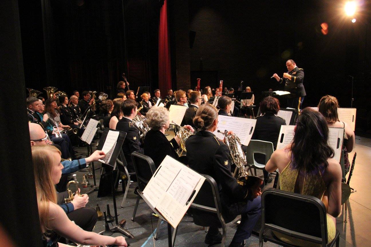 David Stordalen directing the Red Bull Band with the SMSU/Community Concert Band