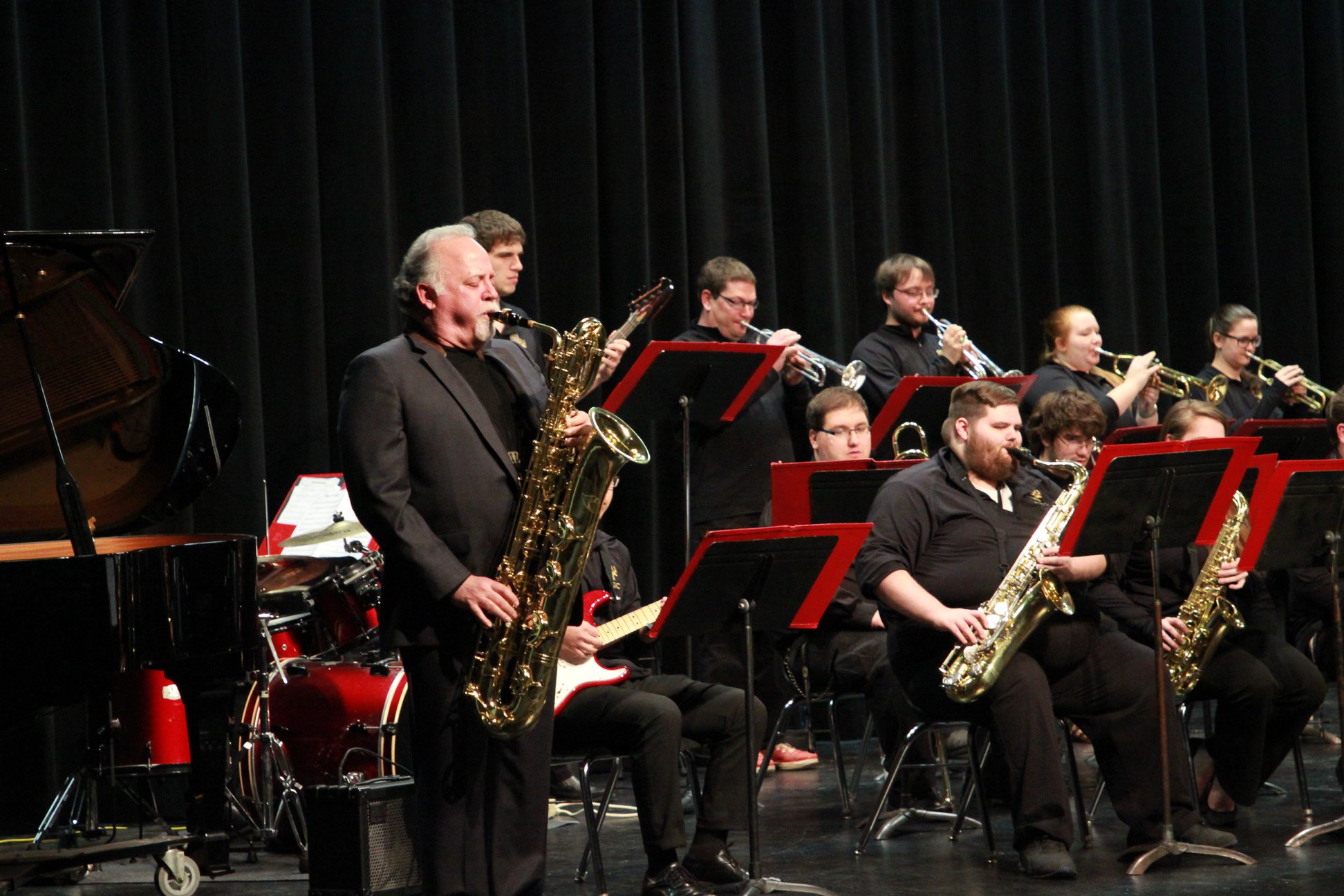 Denis DiBlasio playing with the SMSU Jazz Ensemble