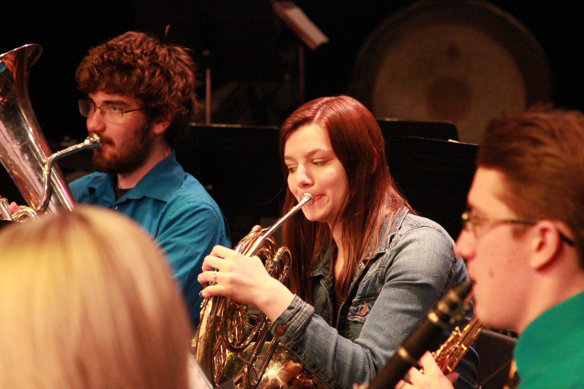 student playing with the Symphonic Chamber Winds