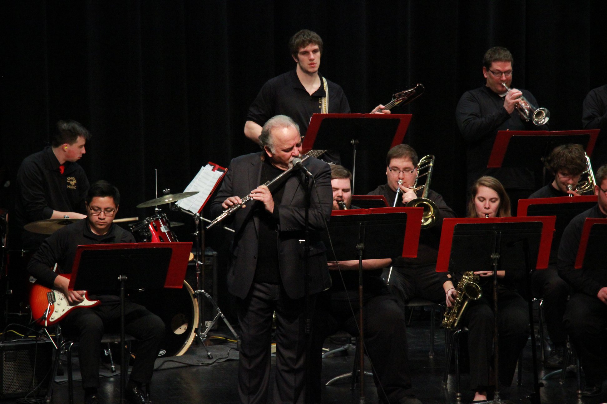 DiBlasio performing with SMSU Jazz Ensemble