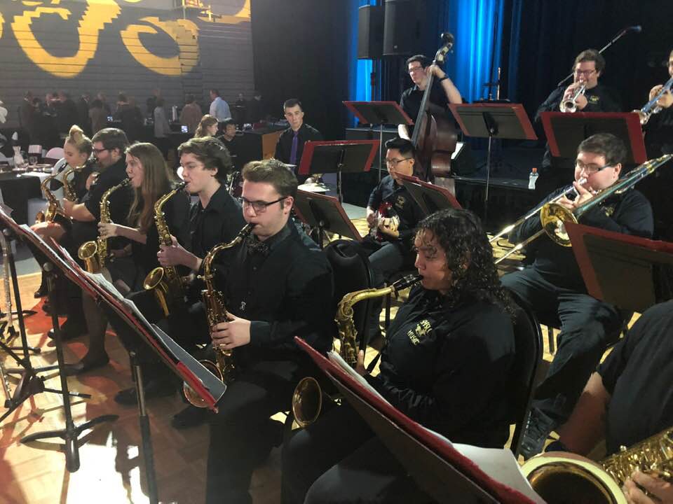 jazz ensemble performing at the University Gala
