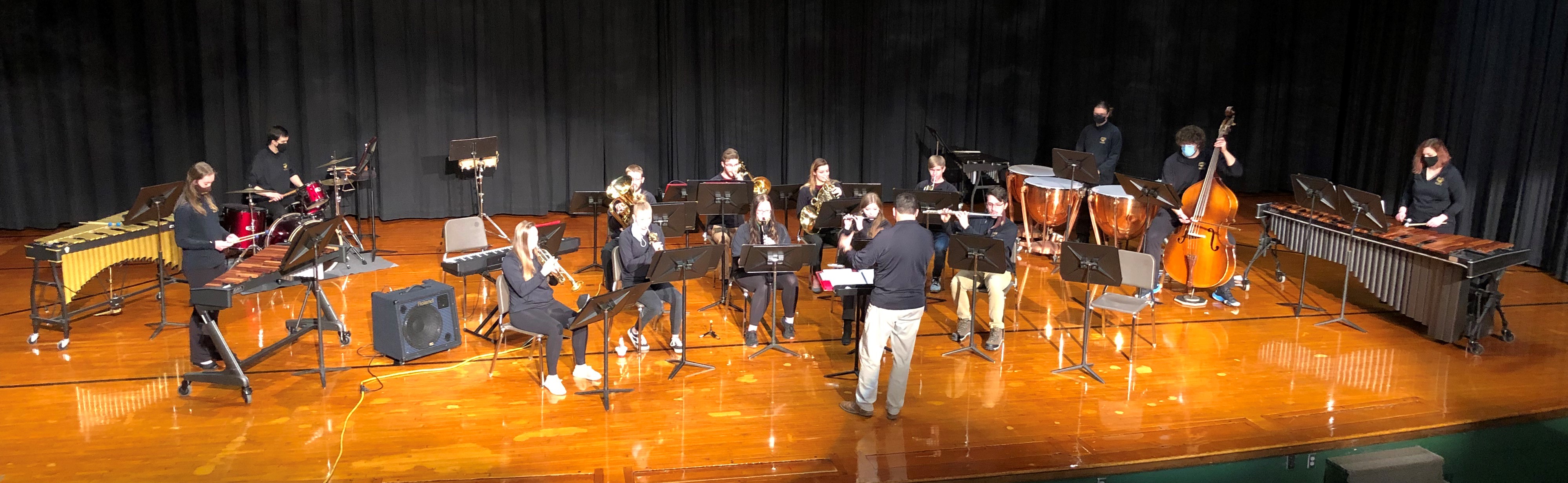Symphonic Chamber Winds performing on tour at Ortonville High School