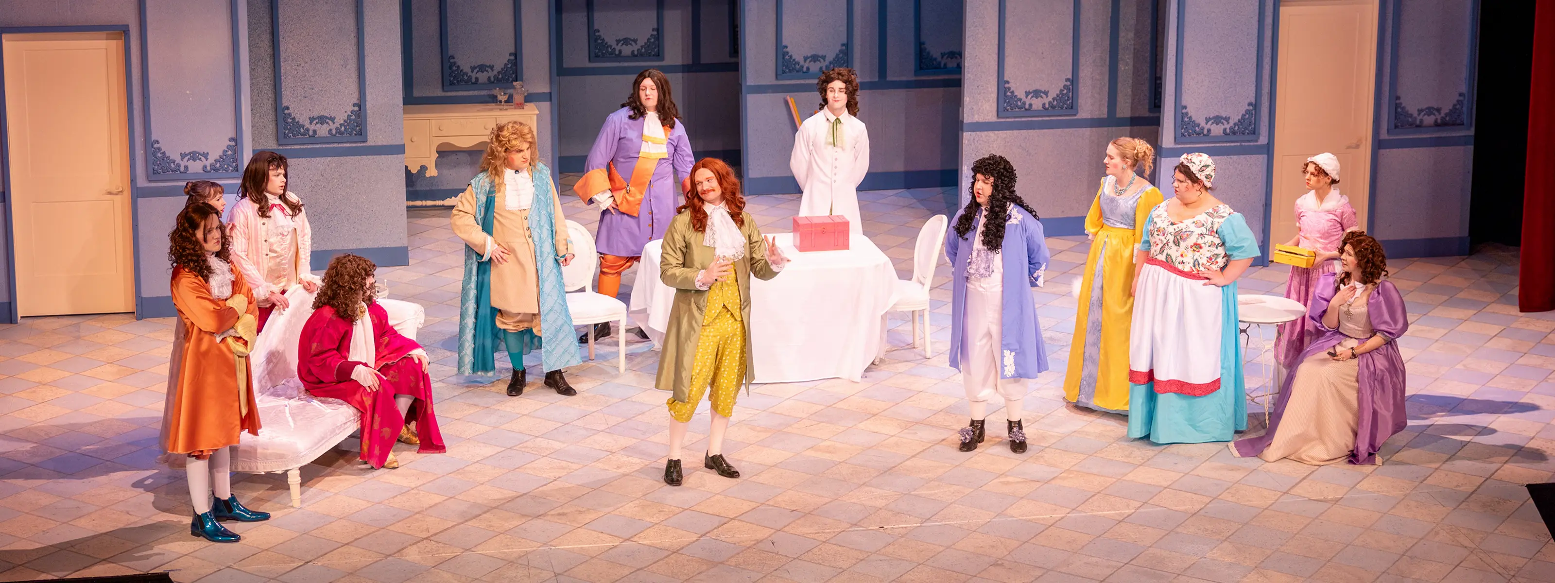 SMSU Student Actors in the production of TARTUFFE