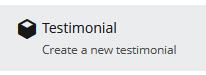 create a testimonial content block