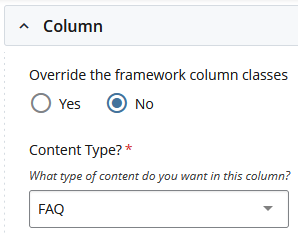 select faq component