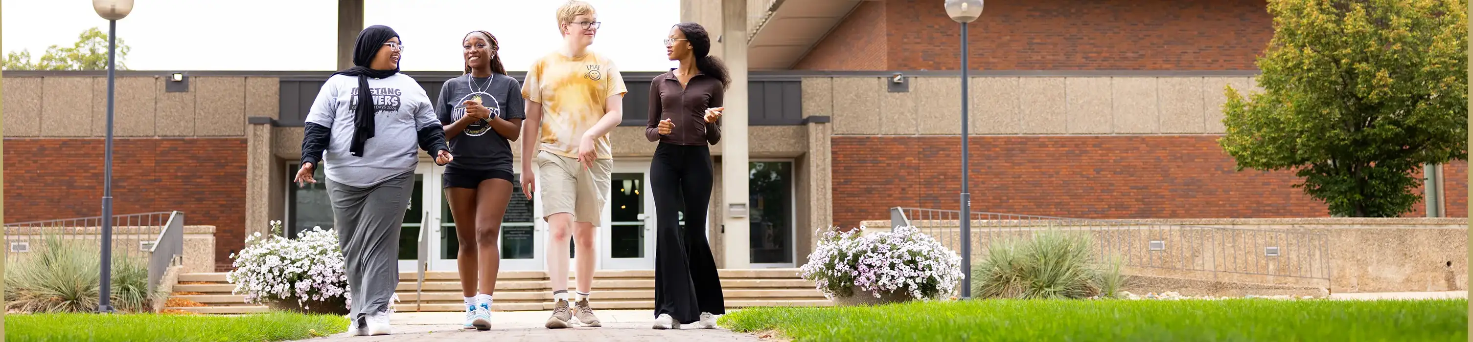 students gathering