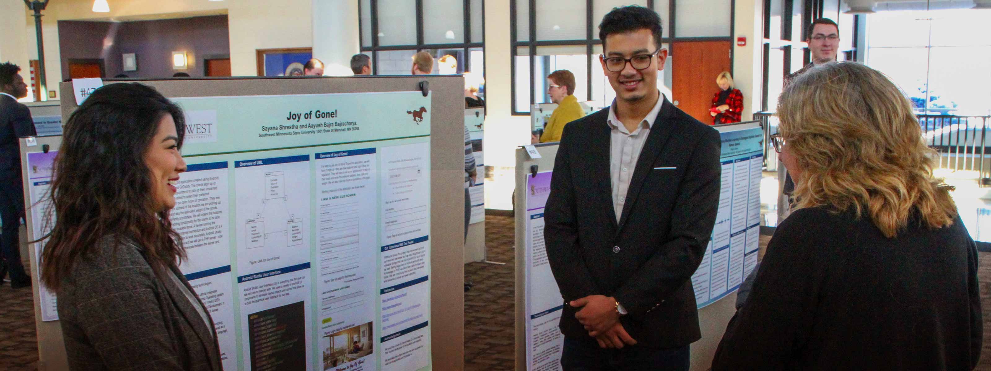 Student Presenting Research at a conference