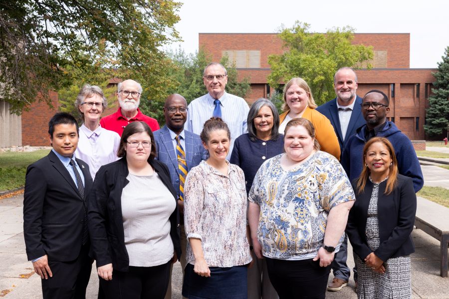 2026-2027 North Star Mutual School of Business faculty and staff gathered on campus at Southwest Minnesota State University. Together, they support student learning, professional development, and excellence in business education.
