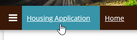Housing Application Menu Link
