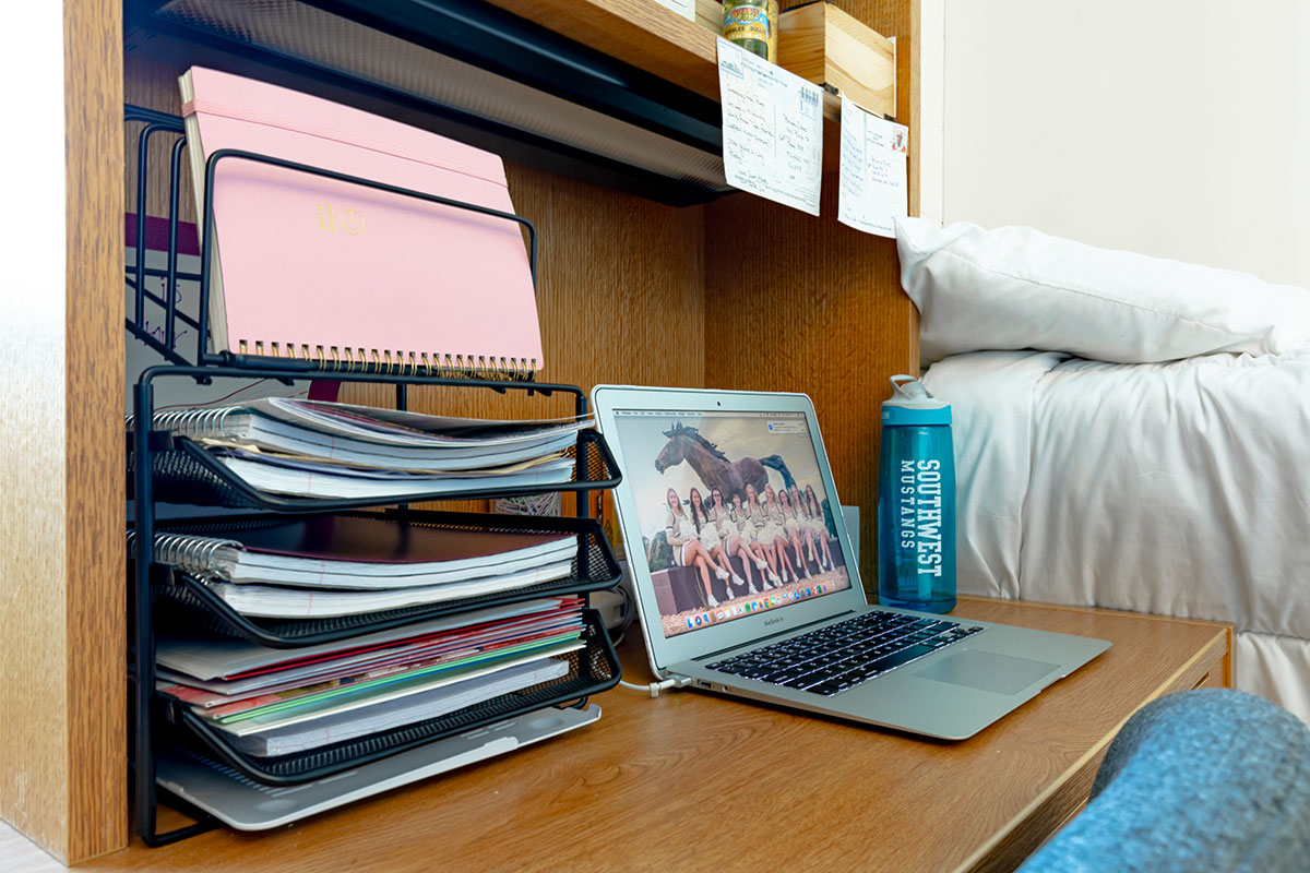 Desk and Laptop