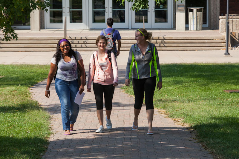 Students in the courtyard