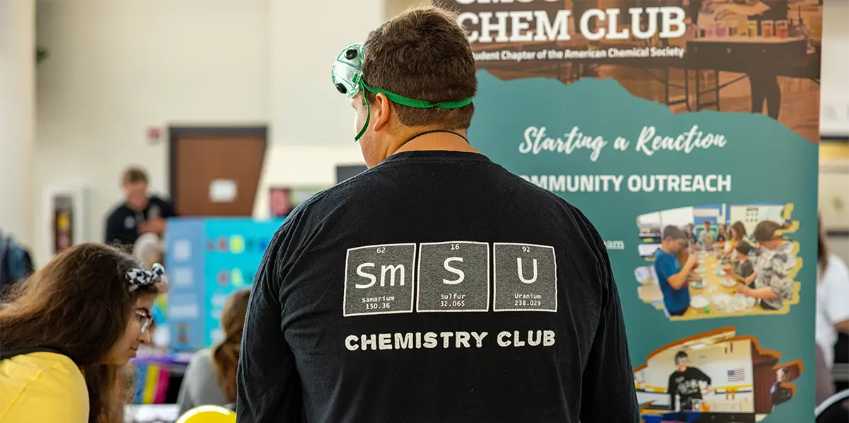 SMSU students representing clubs and organizations at a campus event