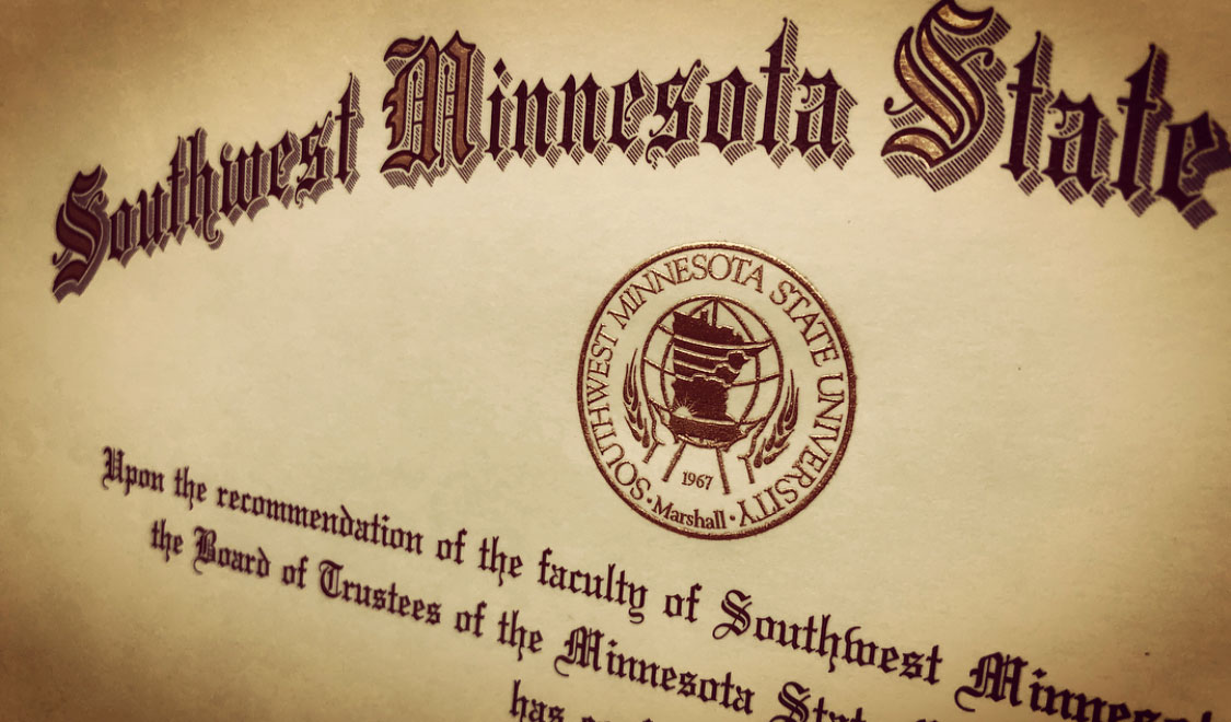 Diploma close-up image