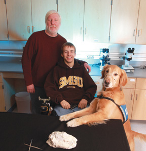 Jake Beckstrom, Dr. Tom Dilley, and Miles