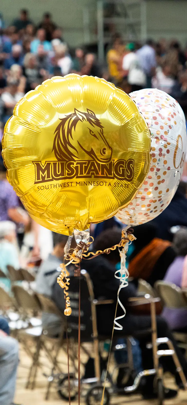 balloons at smsu commencement celebration