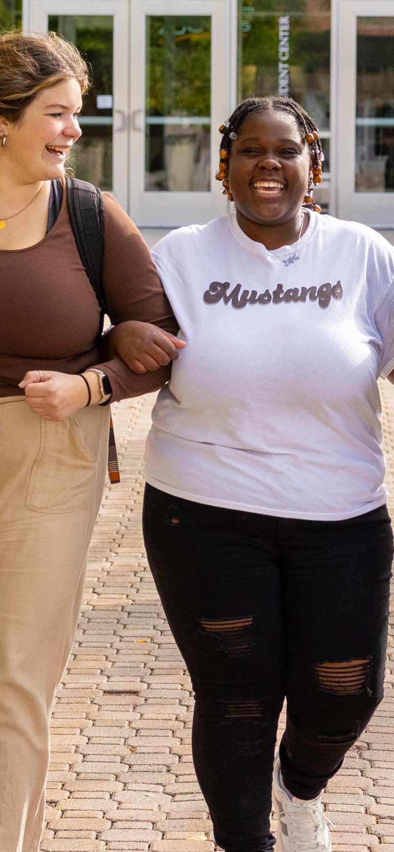 Photo of walking on campus