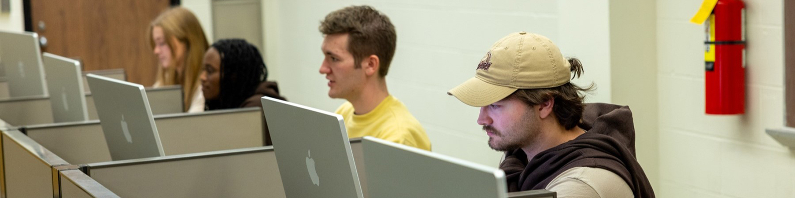 Students using the computer lab