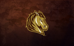 Running mustang wallpaper with mustang logo