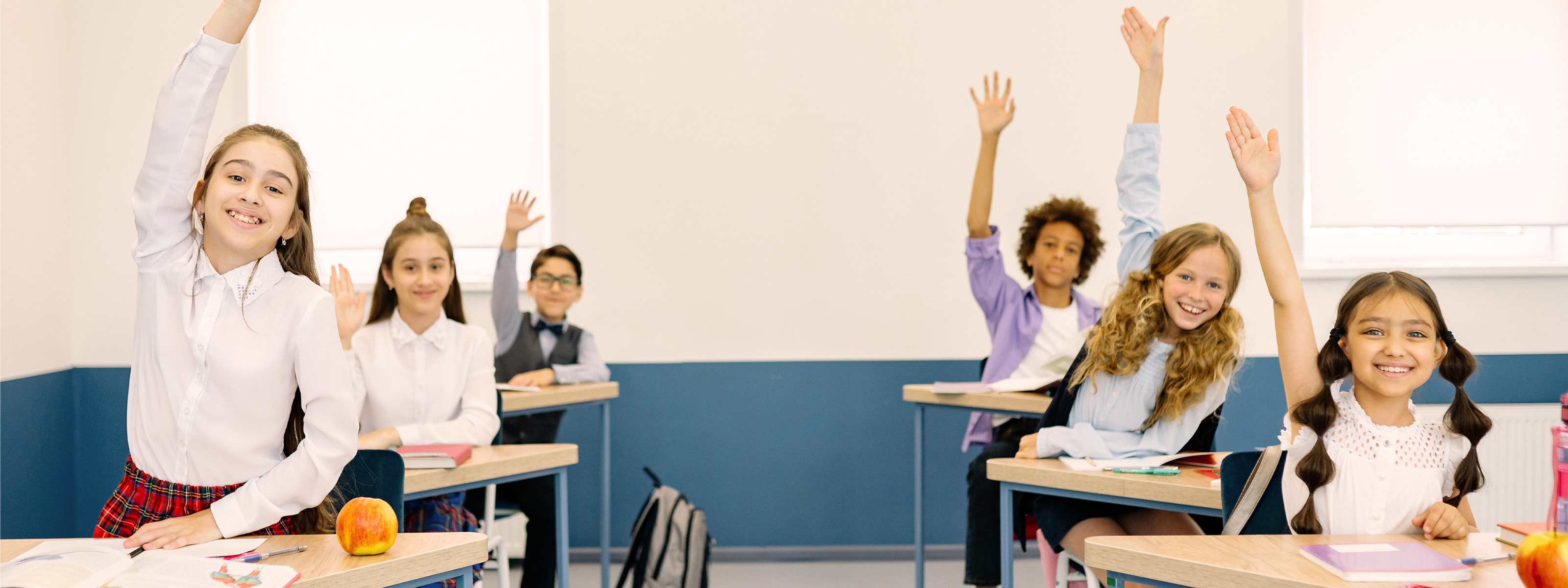 Students Smiling in Class 