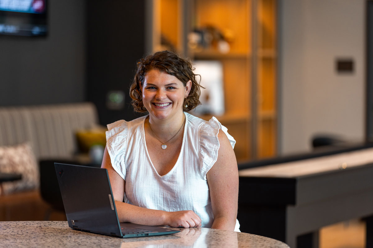 Professional writing major Janna Dorman