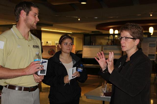 President Gores at last fall's initial Gallery Walk