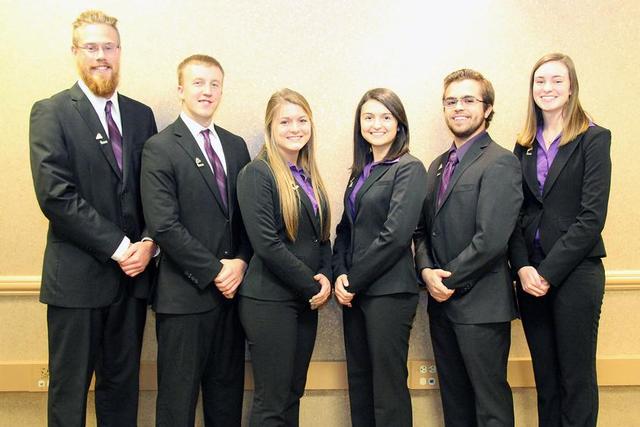 L-r: Lee Holt, Aaron Lange, Rebekah Danielson, Amelia Marroquin, Cole Scheller, Paige Patterson