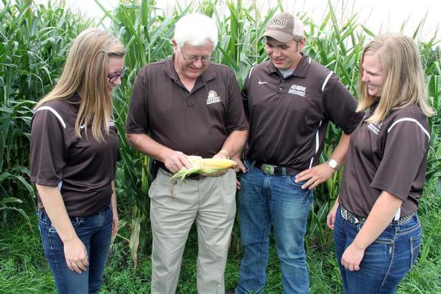 Agriculture Professor and Students