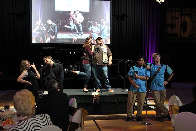 A scene from the play being performed at the University Gala