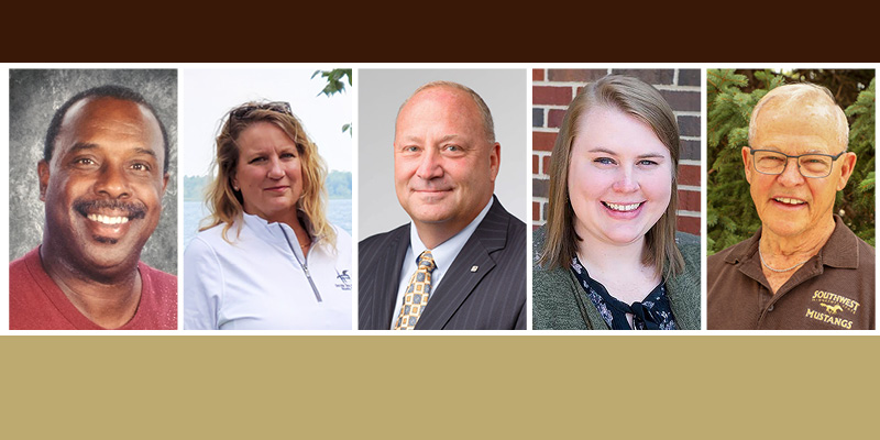 2021 Alumni Award Recipients (l-r) Cooley, Frederiksen, Werpy, Squires, Frandson