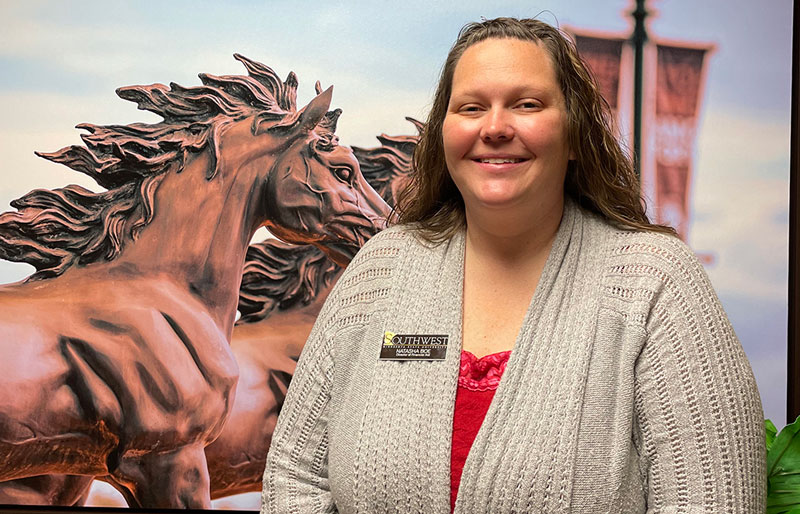 Natasha Boe, Financial Aid Director and proud alumna