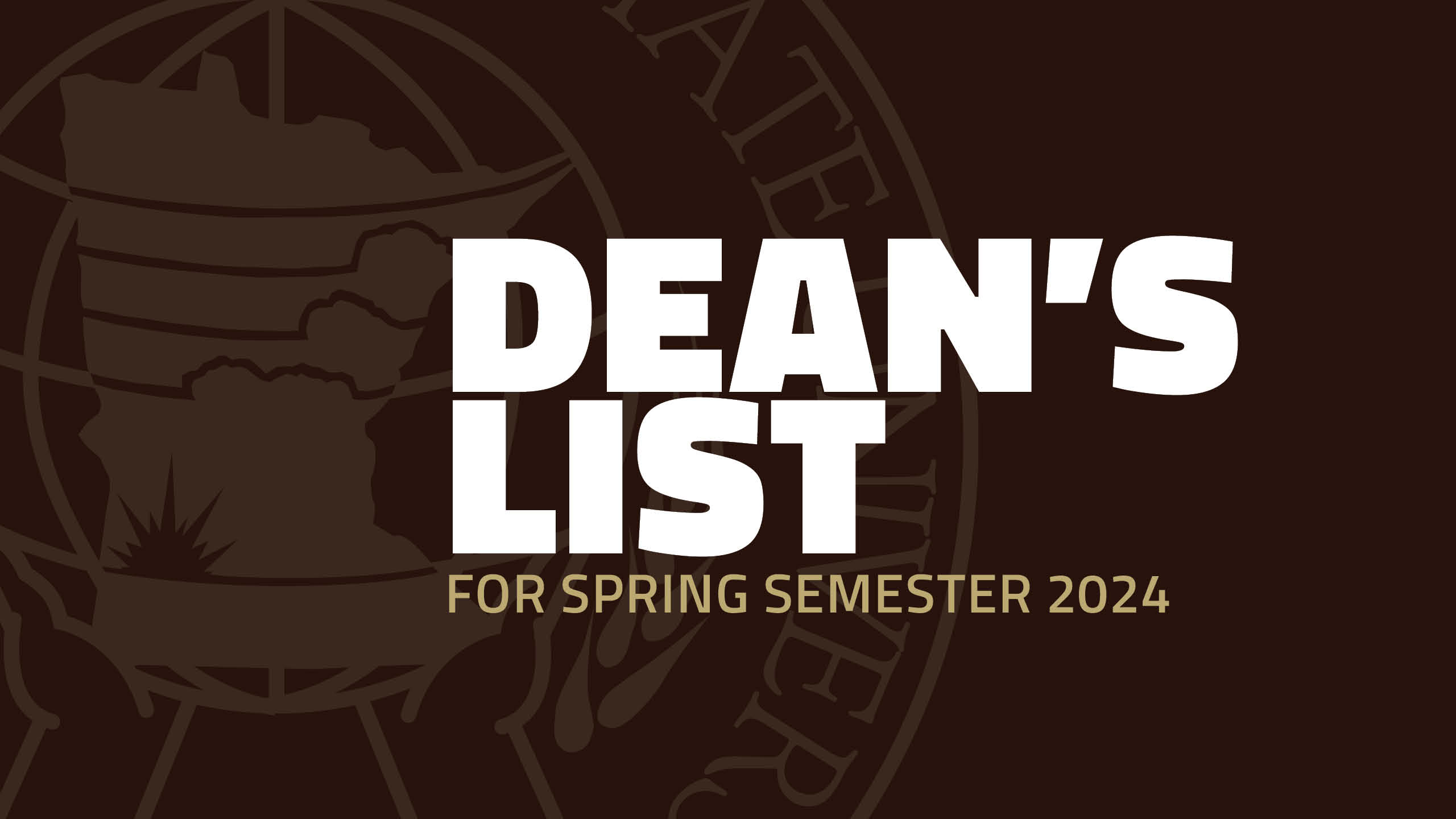 Spring 2024 Dean's List Announced