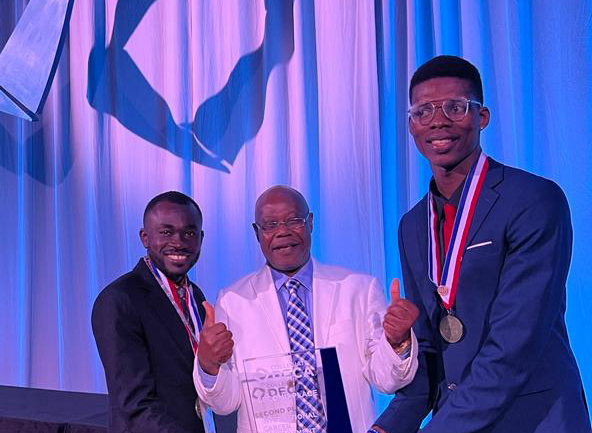 Yeboah, Chukwuba, and Emmanuel at DECA ICDC