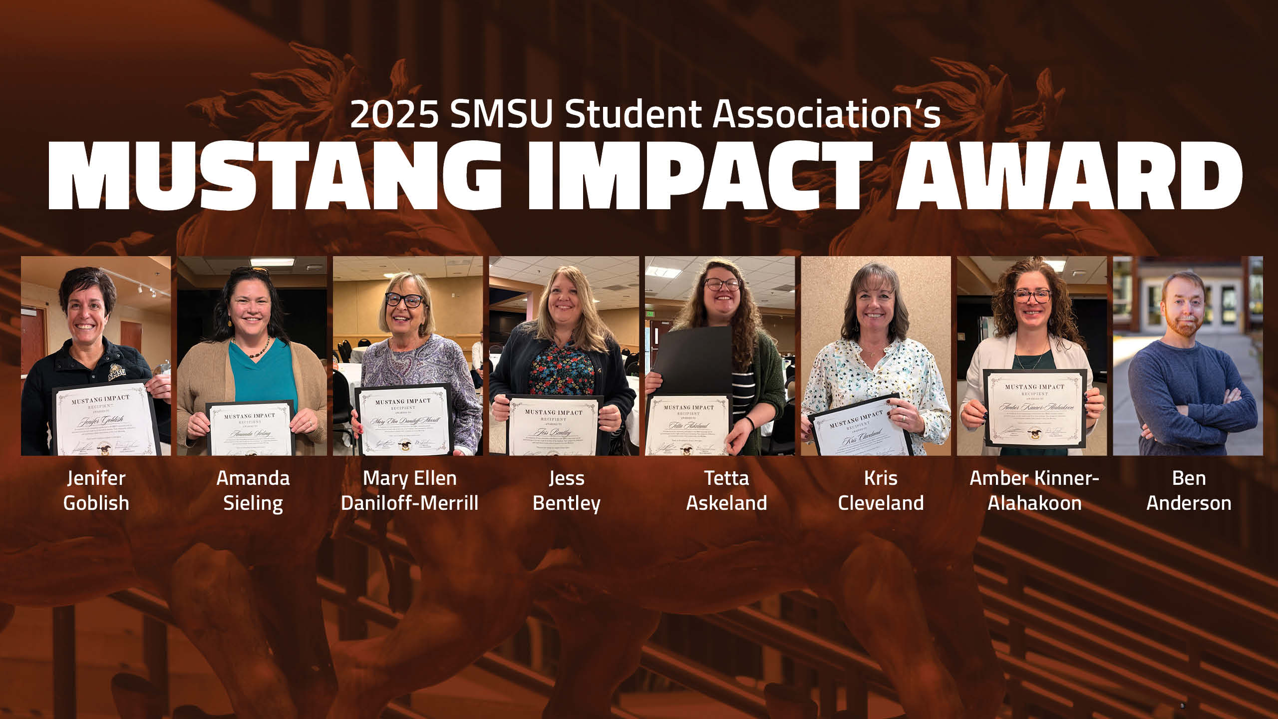 Student Association Presents the First Cohort of Mustang Impact Awards