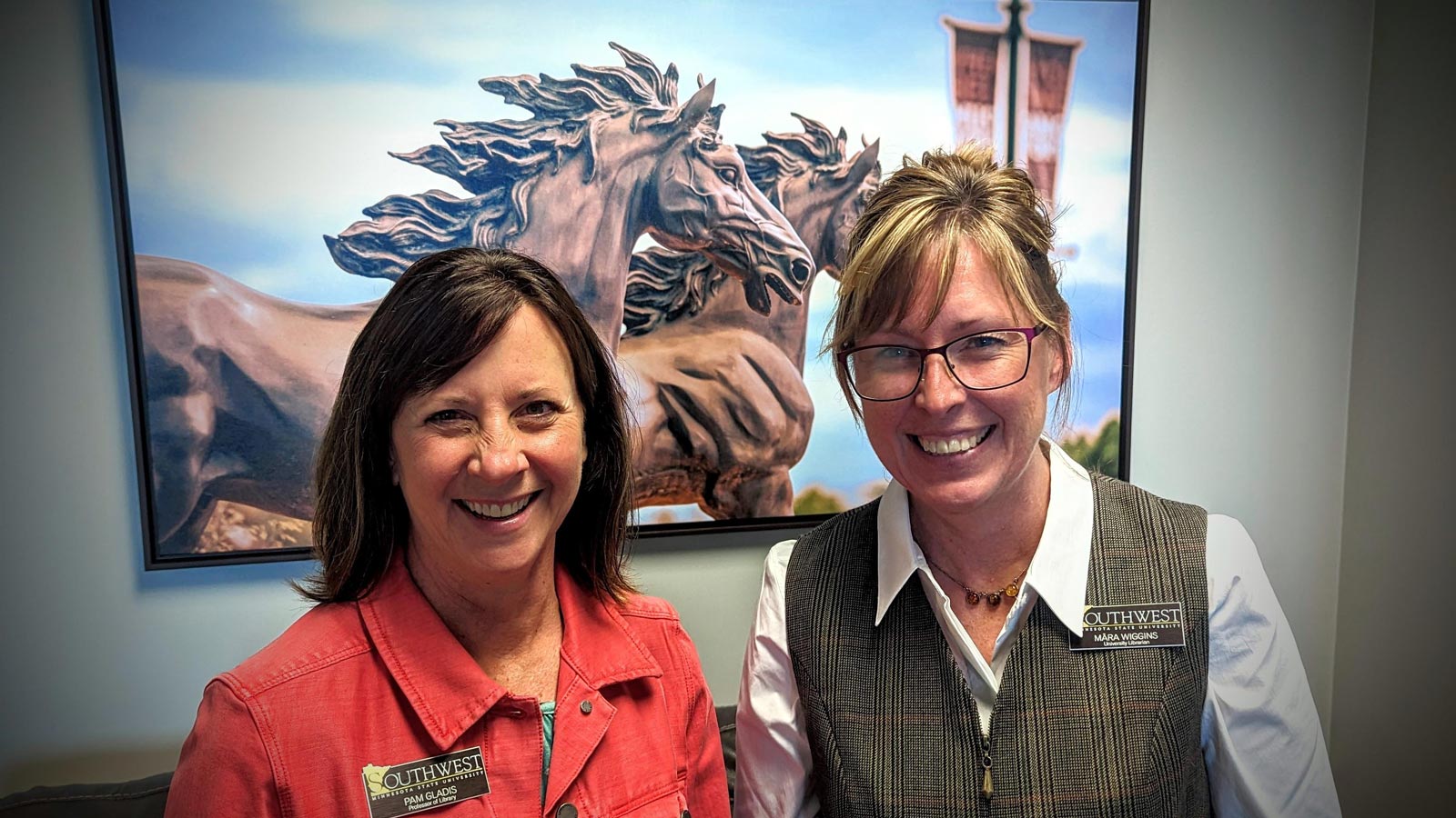 SMSU Librarians Pam Gladis and Māra Wiggins