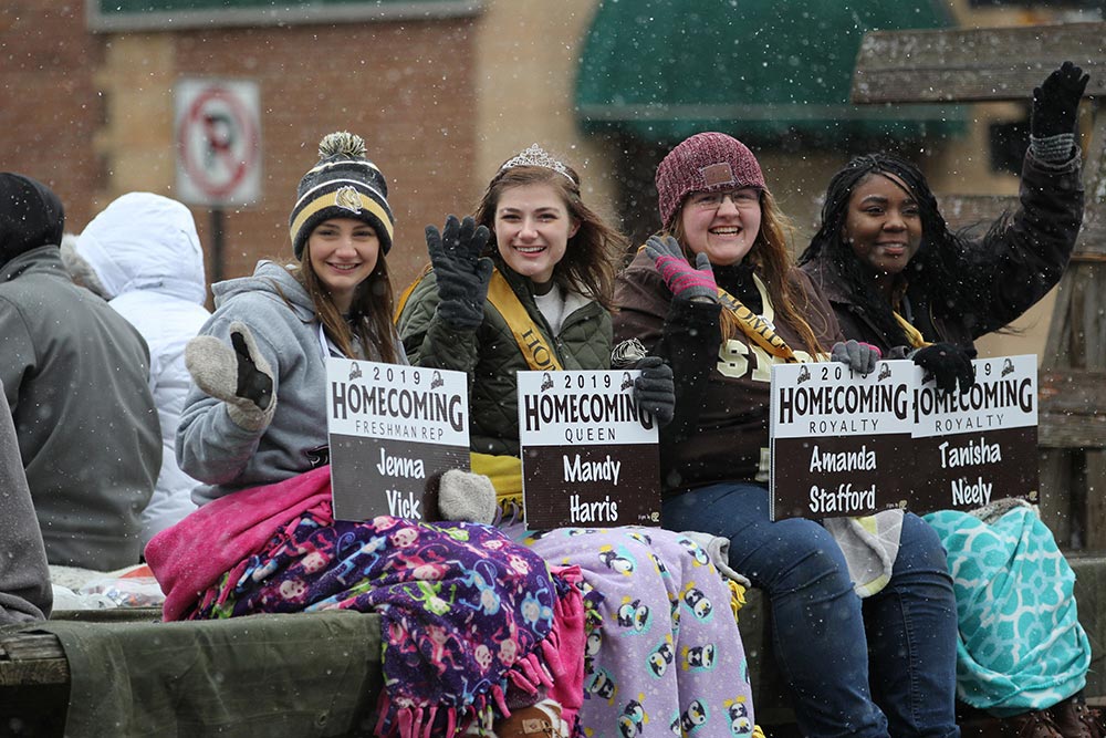 Last year's parade included a bit of snow.