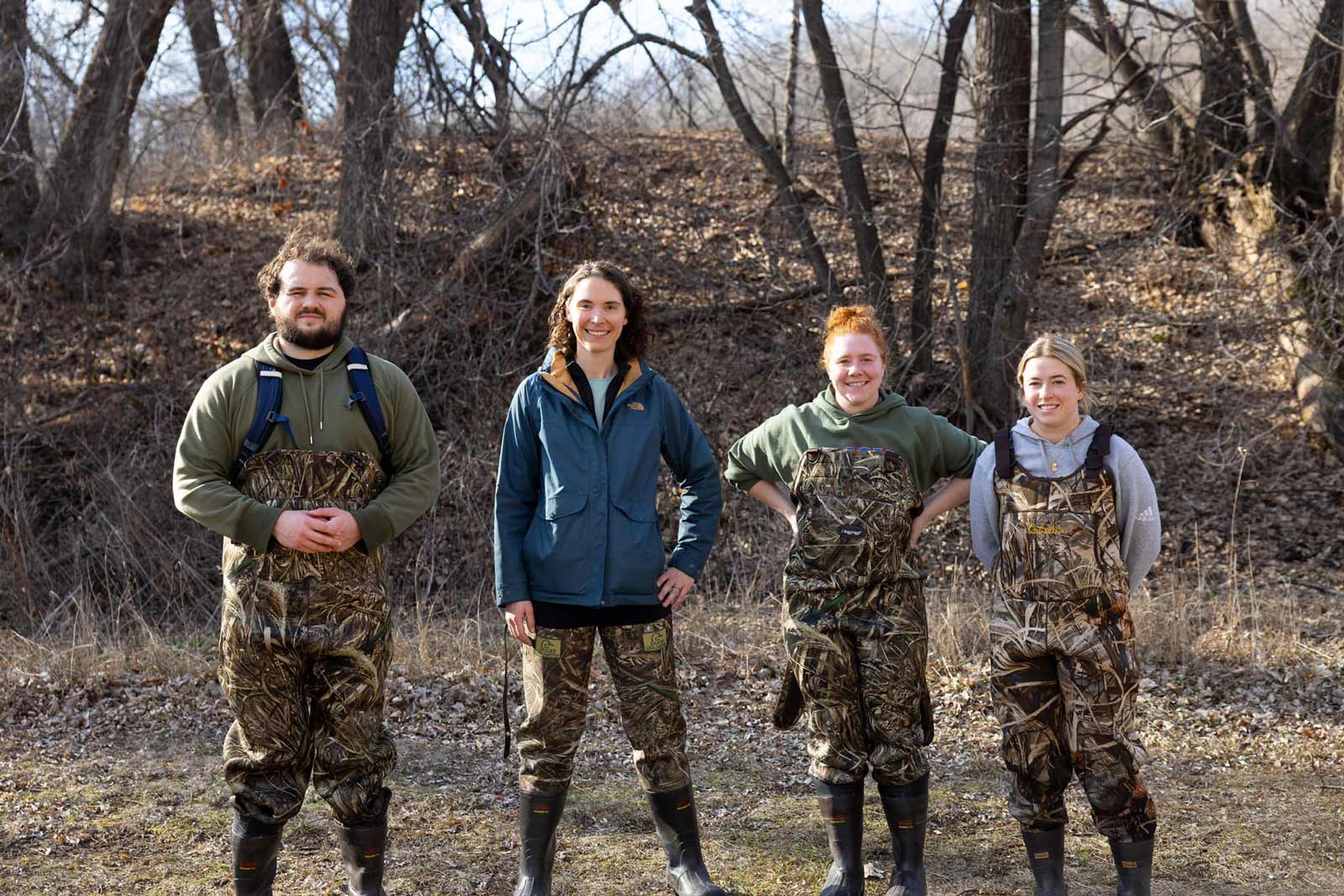 Left-right: Jackson Vierstraete, Dr. Alyssa Anderson, Claudia Lensing, and Madi Foutz